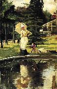 James Tissot In an English Garden oil painting reproduction